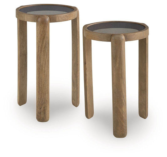 Jossor - Light Brown - Accent Table Set (Set of 2) - Forward Furniture
