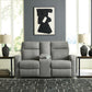 Gauntlet - Double Recline Loveseat With Console - Sterling