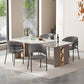 4-Piece Corduroy Side Chair Set with Ergonomic Curved Back, Modern Lounge Chair Set for Living Room, 30.5" L x 21.5" W x 19.5" H, Grey
