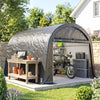 10' x 10' Outdoor Storage Tent, Heavy Duty and Waterproof Portable Shed for Bike, Motorcycle & Garden Tools