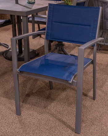 Rocky Creek - Sling Arm Chair (Set of 4) - Blue / Gray