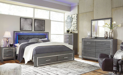 6 Pc. Bed, Dresser, Mirror, Chest
