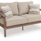 Harmony Headlands - Loveseat With Cushion - Natural / Gray