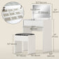 Modern Vanity Set with Makeup Table and Cushioned Stool, Dressing Table with Flip Top and Mirror for Bedroom, White