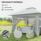 12' x 12' Foldable Pop-up Party Tent Instant Canopy Sun Shade Gazebo Shelter with Steel Frame, Light Grey