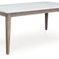 Loyaska - White / Brown - Rectangular Dining Room Table