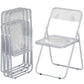 4 Pack Acrylic Foldable Chairs, Transparent Folding Chairs for Living Room, Home Office, Party, Clear