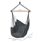 Hammock Chair Swing Hanging Macrame Chair Cotton w/ Two Soft Seat Cushions, for Bedroom Indoor Outdoor Ideal Gift for Kids Lover Birthday Present, Dark Grey