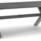 Elite Park - Gray - Rect Dining Table W/Umb Opt