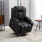 PU Leather Power Lift Recliner with Cup Holders - Black
