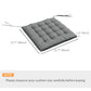 6-Piece Seat Cushion Pillows Replacement, Button Tufted Patio Chair Cushions Set with Ties, Charcoal Grey