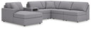 6 Pc. Sectional With Laf Corner Chaise And Audio Console