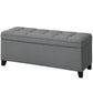 47" Linen Storage Ottoman Bench - Dark Grey