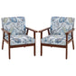 Upholstered Accent Chairs Set of 2 - Multicolored