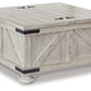 Carynhurst - Cocktail Table with Storage - Whitewash