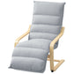 Velvet Accent Chair with Footrest - Light Grey