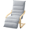 Velvet Accent Chair with Footrest - Light Grey