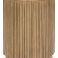 Camdill - Round End Table - Light Brown / White
