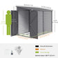 4.6' x 9' Steel Outdoor Storage Shed, Lean to Shed, Metal Tool House with Foundation Kit, Lockable Doors, Gloves and 2 Air Vents for Backyard, Patio, Lawn, Grey
