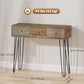 Narrow Console Table with Drawers, 35" Entryway Table with Hairpin Legs for Hallway, Foyer, Living Room, Brown