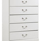 Anarasia - Five Drawer Chest - White