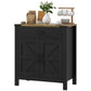 Farmhouse Sideboard Buffet Cabinet with Drawer - Black