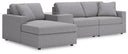 4 Pc. Sectional With Laf Corner Chaise And Storage Console