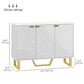Sideboard Buffet Cabinet with Adjustable Shelves, Living Room Cabinet, TV Cabinet for 50 Inch TV, White
