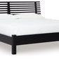 Danziar - King Slat Panel Bed With Low Footboard - Black
