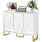 3-Door Sideboard Buffet Cabinet with Storage - White