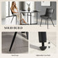 Dining Chairs Set of 2, PU Leather Upholstered Kitchen Chairs with Backrest and Steel Legs, Black