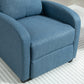 Fabric Recliner Chair Manual Home Theater Seating Single Reclining Sofa Chair with Padded Seat for Living Room, Blue