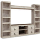 Willowton - 4-Piece Entertainment Center - Whitewash