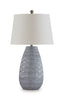 Kaidins - Ceramic Table Lamp - White / Blue