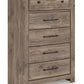Rusticott - Five Drawer Chest - Brown