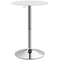 Round Adjustable-Height Bar Table - White