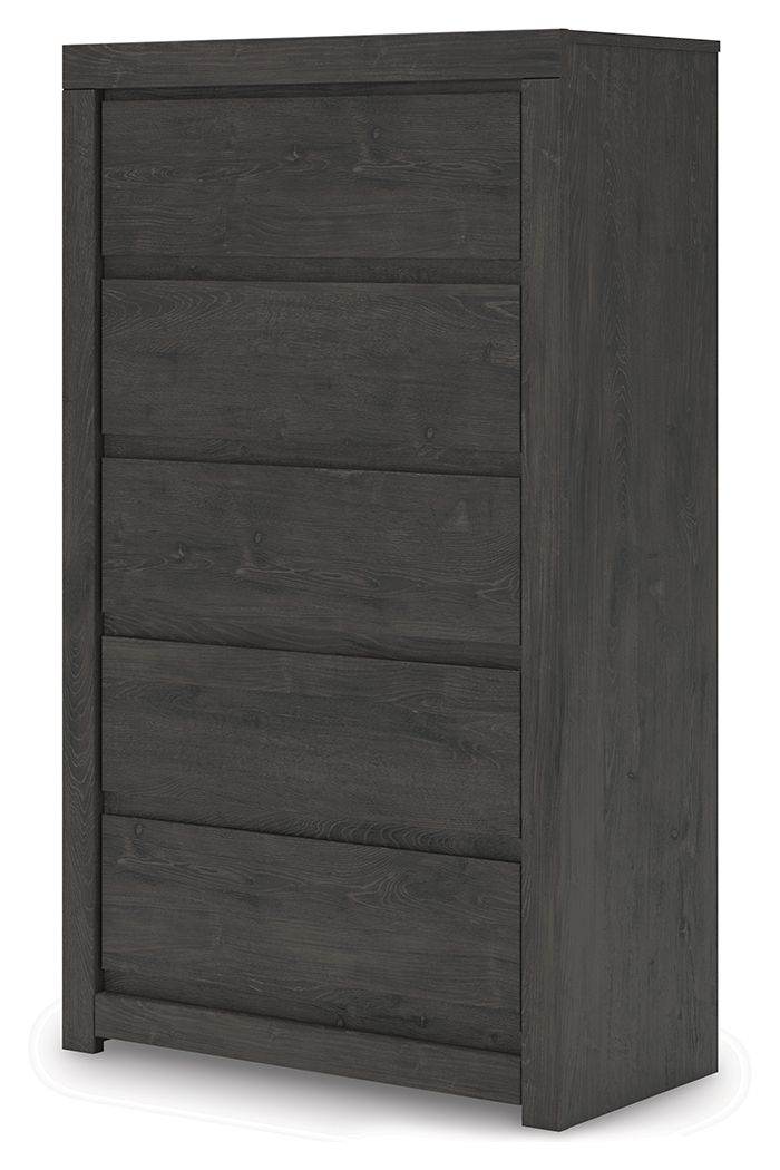 Fraluna - Charcoal - Five Drawer Chest - Forward Furniture
