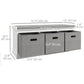 Shoe Storage Bench with 3 Drawers - White