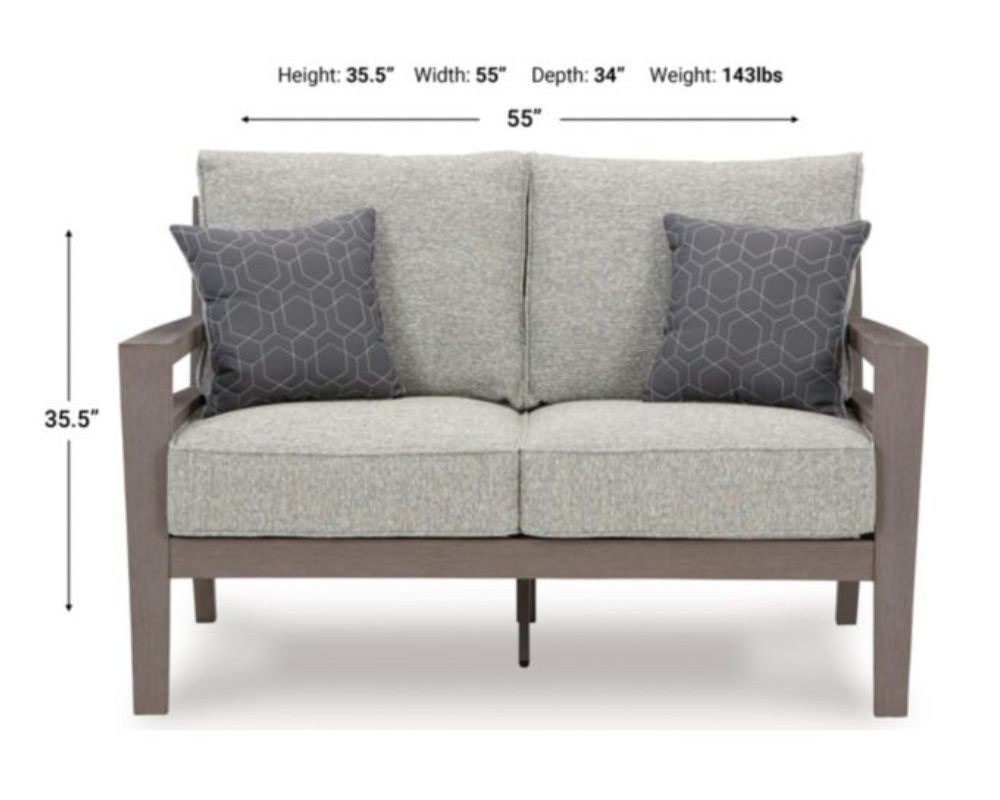 Hillside Barn - Gray / Brown - Loveseat W/Cushion