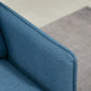 55" Loveseat Sofa, Linen Love Seat w/ S spring, Steel Legs and Button Tufting, Small Couch for Living Room, Dark Blue