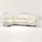 Modern L-Shape Sectional Sofa with Reversible Chaise - Cream White