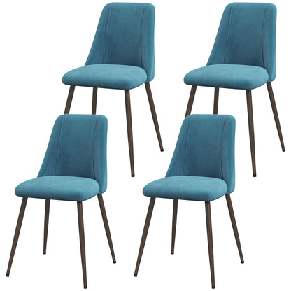 Velvet Dining Chairs Set of 4 - Blue