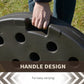 4-Piece Cantilever Offset Patio Umbrella Circular Base Stand w/Carry Handles, Water & Sand Filled