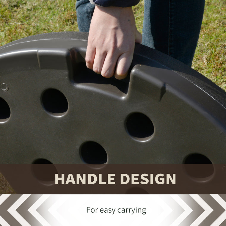 4-Piece Cantilever Umbrella Circular Base Stand with Handles