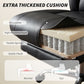 Reclining Office Chair, Overstuffed Executive Desk Chair with High Back, PU Leather, Footrest, Swivel Wheels, Black