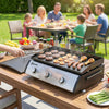 Black 3-Burner Propane Gas Grill with Non-Stick Griddle