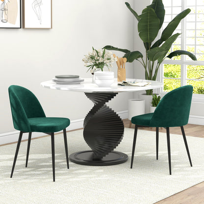Mid-Back Velvet Dining Chairs Set of 2