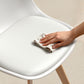 Modern Dining Table Chairs Set of 6, Rubber Wood Kitchen Table Chairs with PU Leather Cushion for Living Room, Bedroom