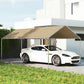 10' x 20' Carport Heavy Duty Galvanized Car Canopy with Included Anchor Kit, 3 Reinforced Steel Cables, Khaki