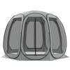11' x 11.5' Screen Tent, Pop Up Camping Gazebo with Portable Carry Bag and 2 Doors, Grey